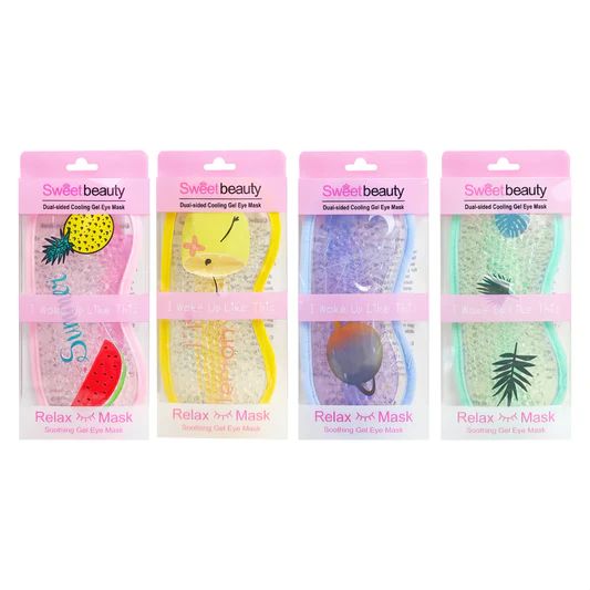 1pc Reusable Cooling Gel Eye Mask with Gel Beads -Hypoallergenic Hot & Cold Compress Eye Ice Pack for Puffiness & Dark Circles Relief,