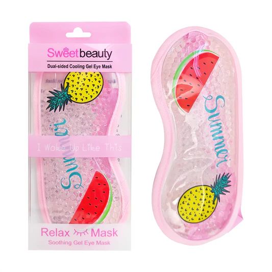 1pc Reusable Cooling Gel Eye Mask with Gel Beads -Hypoallergenic Hot & Cold Compress Eye Ice Pack for Puffiness & Dark Circles Relief,