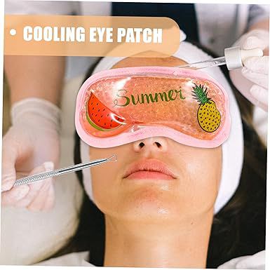 1pc Reusable Cooling Gel Eye Mask with Gel Beads -Hypoallergenic Hot & Cold Compress Eye Ice Pack for Puffiness & Dark Circles Relief,