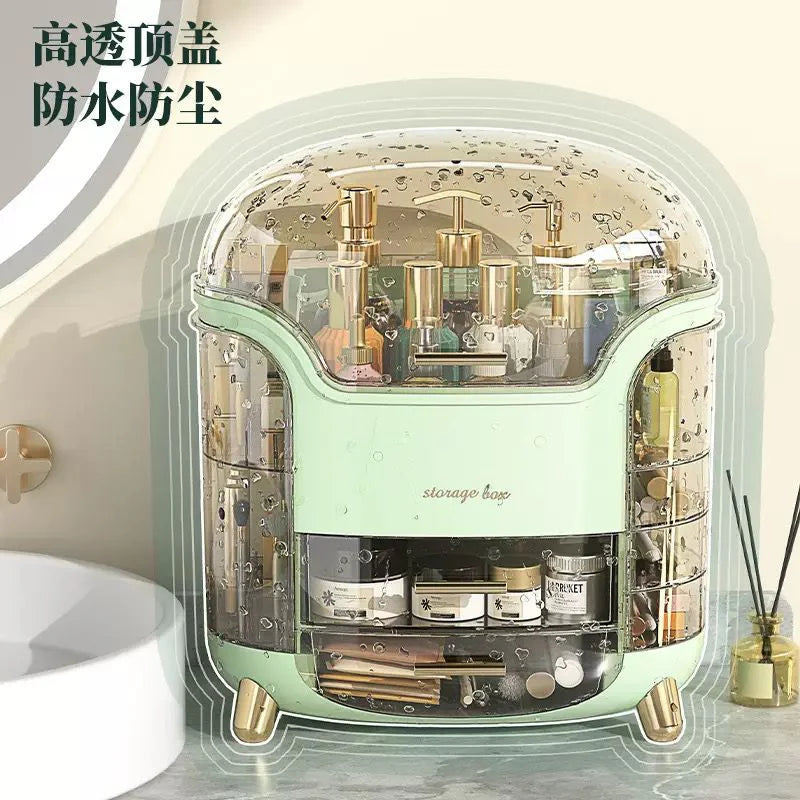 Luxury Desktop Cosmetic Organizer, Dustproof and Waterproof Makeup Vanity Organizer