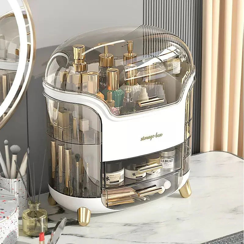 Luxury Desktop Cosmetic Organizer, Dustproof and Waterproof Makeup Vanity Organizer