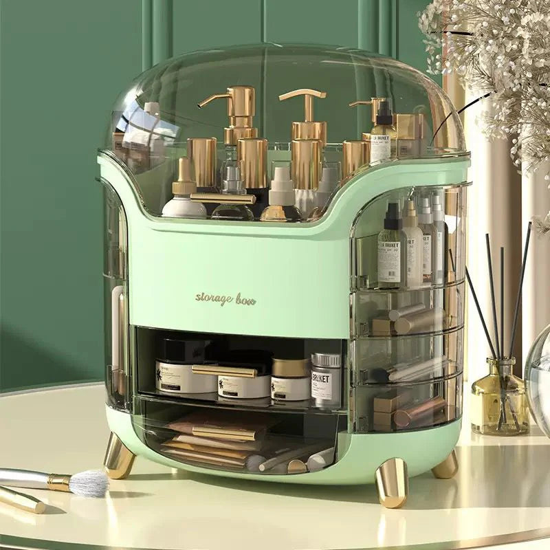 Luxury Desktop Cosmetic Organizer, Dustproof and Waterproof Makeup Vanity Organizer