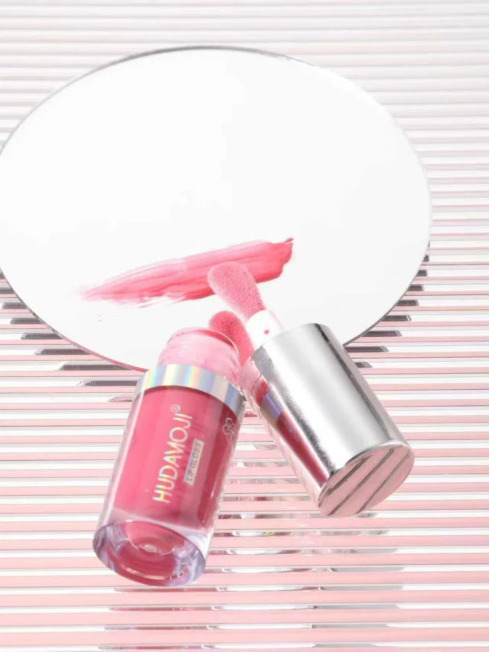 Huda Moji Cherry Blossom Lip Gloss Natural Moisturizing Easy Color Matte Lip Glaze Cross-border