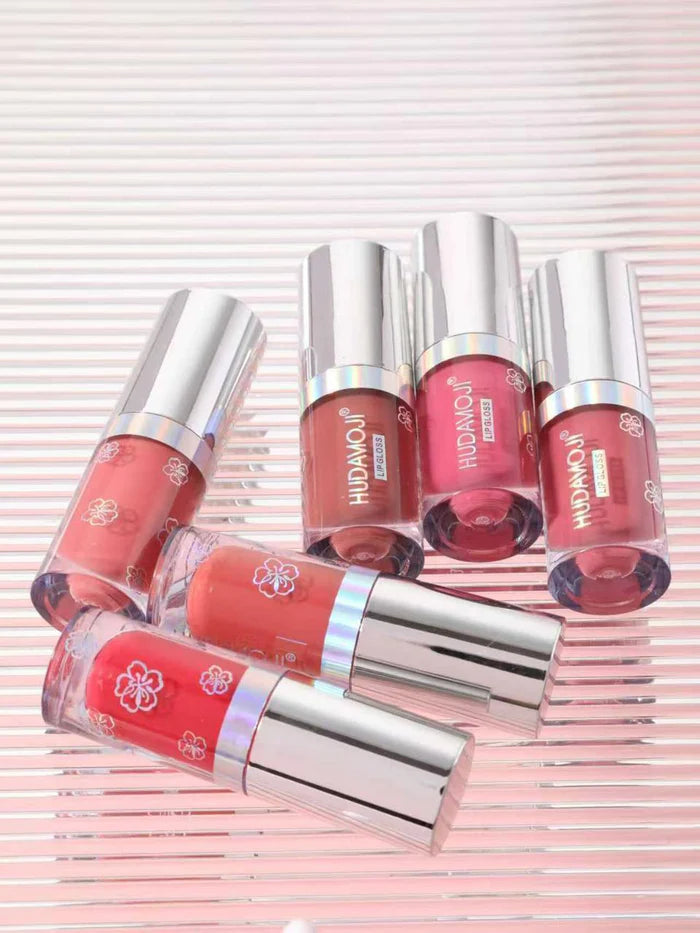 Huda Moji Cherry Blossom Lip Gloss Natural Moisturizing Easy Color Matte Lip Glaze Cross-border