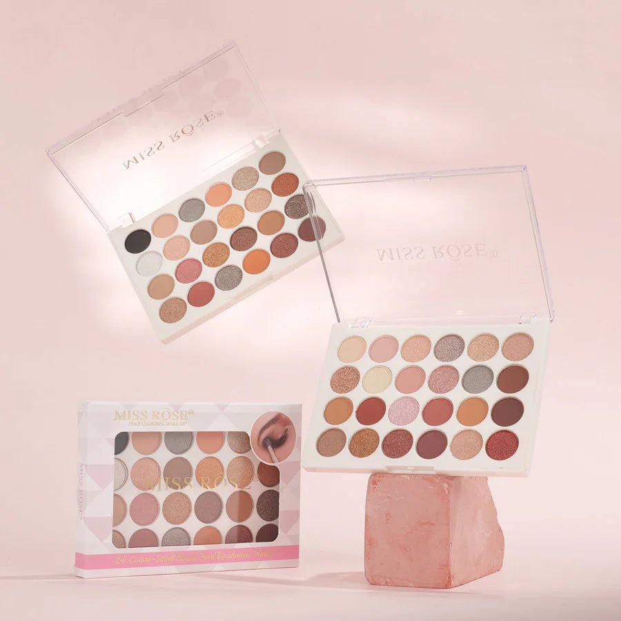 Miss Rose Premium 24-Color Matte & Shimmer Eyeshadow Palette