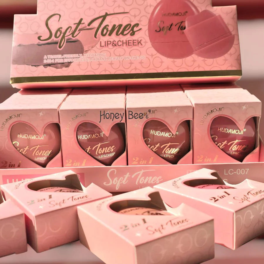 HUDAMOJI Soft Tones: 2-in-1 Lip & Cheek Sticks