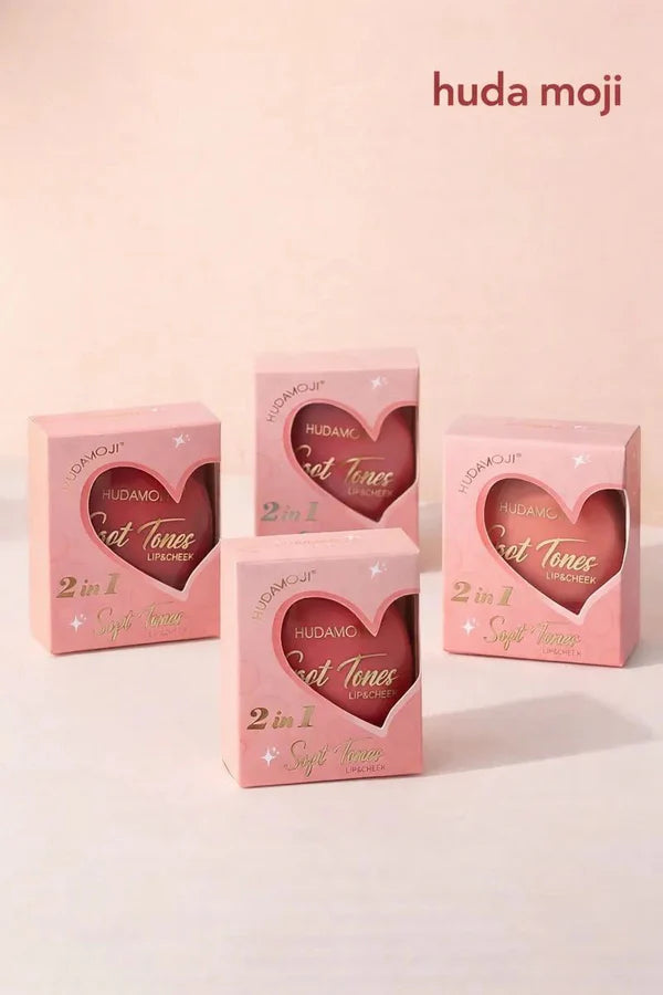 HUDAMOJI Soft Tones: 2-in-1 Lip & Cheek Sticks