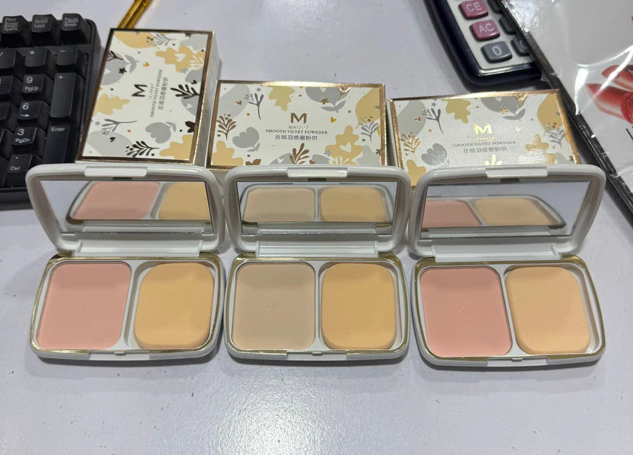 Mansili Smooth Velvet Pressed Powder & Finishing Compact