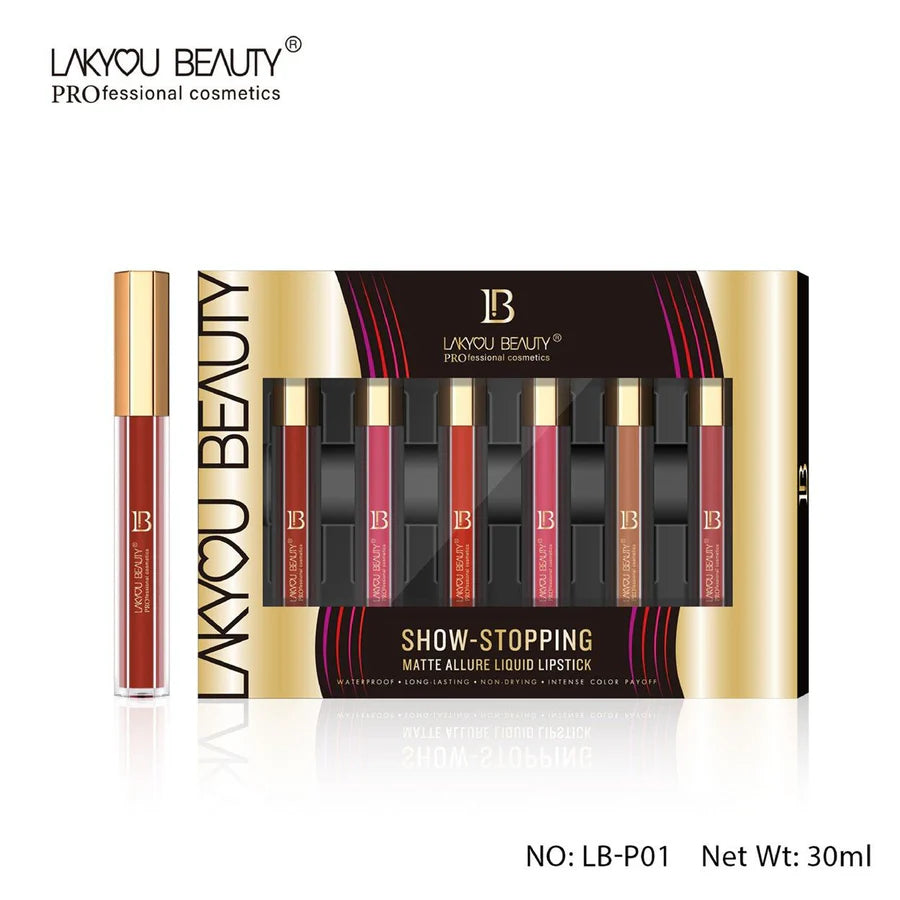 Lakyou Beauty 6pcs Matte Allure Liquid Lipstick