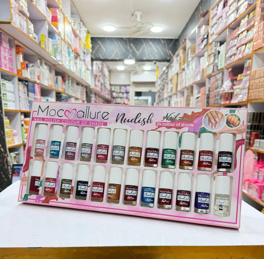 Mocallure Nudish Nail Polish Professional 24pcs Vibrant & Neutral Shades (Item No: BTFL 102)