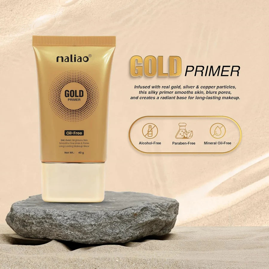 Maliao 24K Gold Gel Oil Free Primer - 40 ml (Gold)