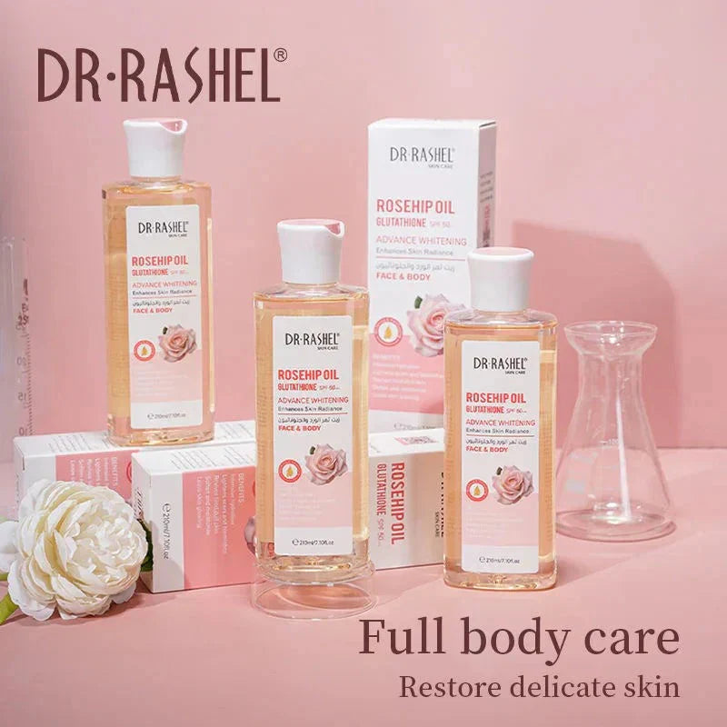 Dr.Rashel Rosehip Oil Advance Brightening Face & Body SPF50 - 210ml DRL-1902