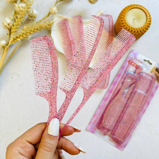 6pcs Glitter Comb Set – Sparkling Hair Styling Essentials