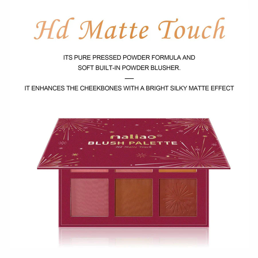 Maliao HD Blush Palette – 6 Color Matte Touch