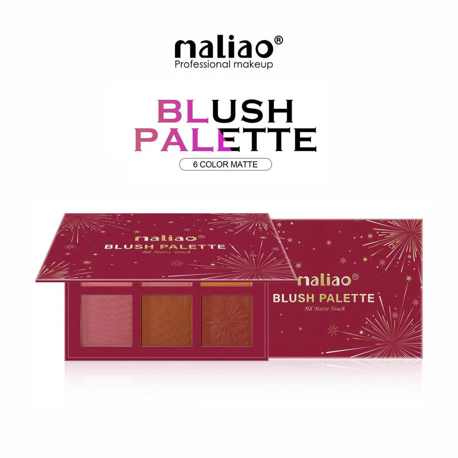 Maliao HD Blush Palette – 6 Color Matte Touch