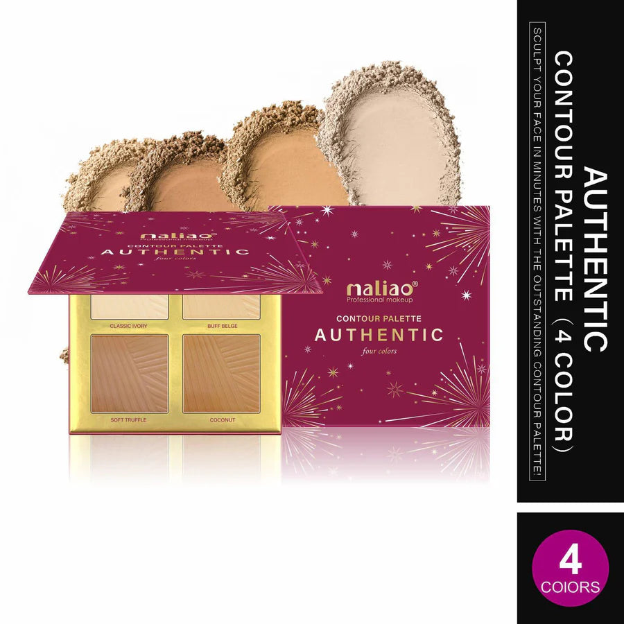 Maliao Authentic Contour Palette – Sculpt & Define with 4 Shades