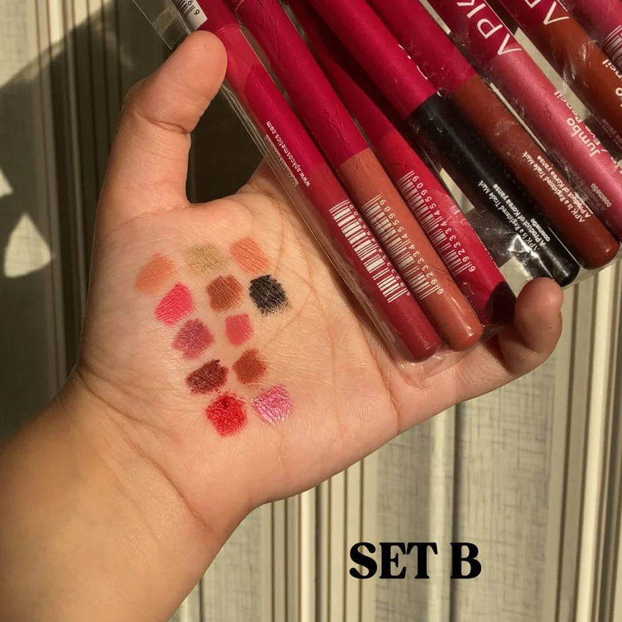 APK 12pcs Lip/Eye Creamy Texture Jumbo Pencil