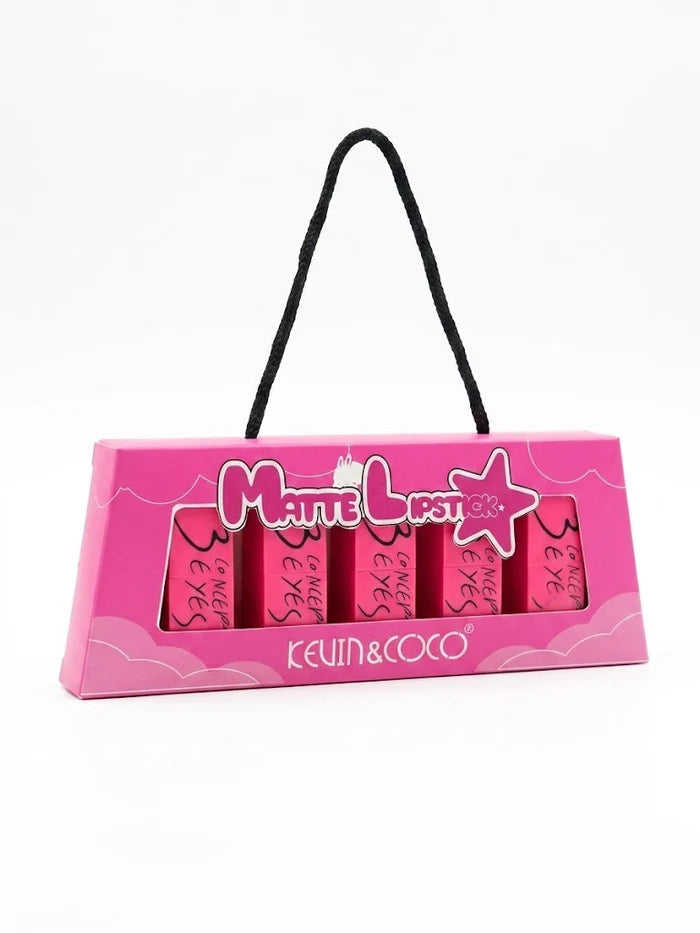 Kevin & Coco Matte Lipstick Pack of 5 – Long‑Lasting Bold Shades