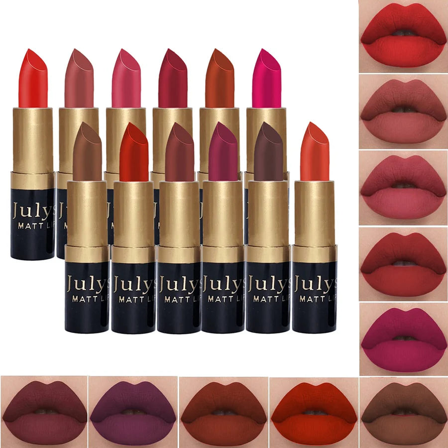 julyStar 12pcs Matte Lipstick Box – Bold, Long‑Lasting Shades