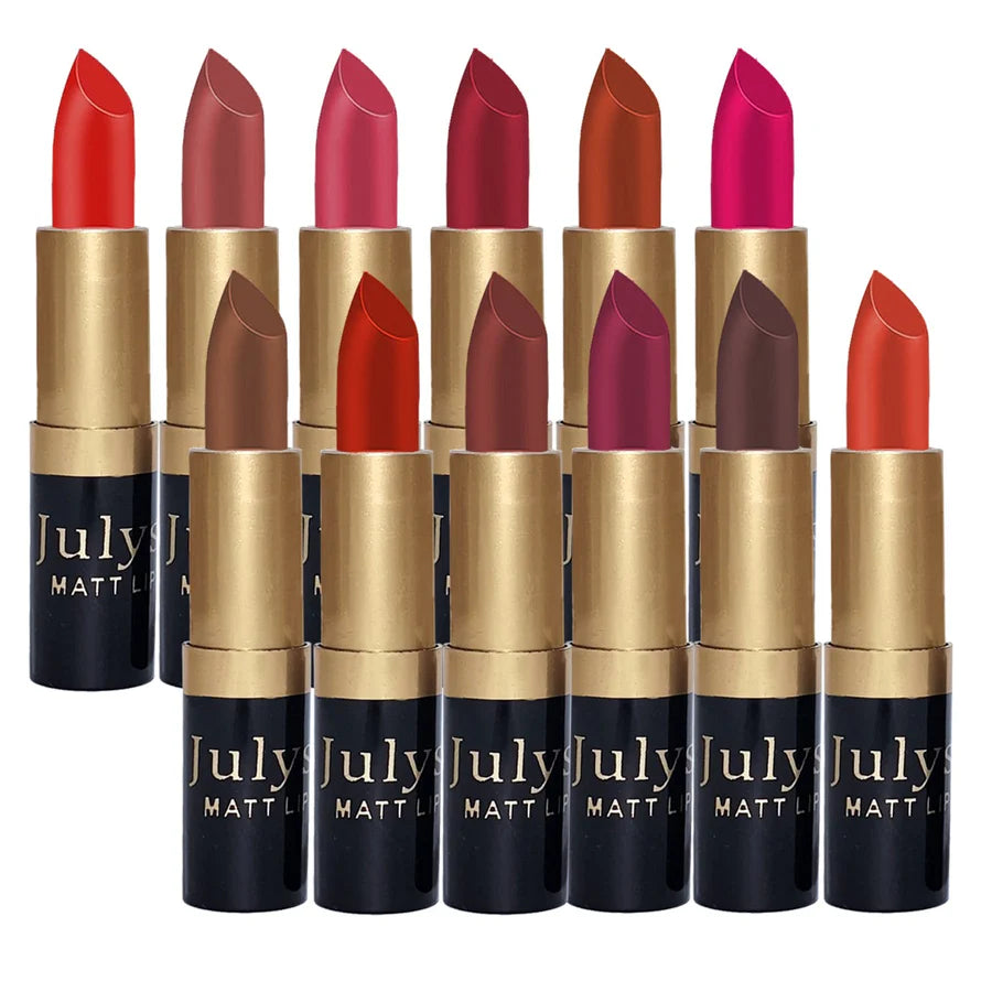 julyStar 12pcs Matte Lipstick Box – Bold, Long‑Lasting Shades