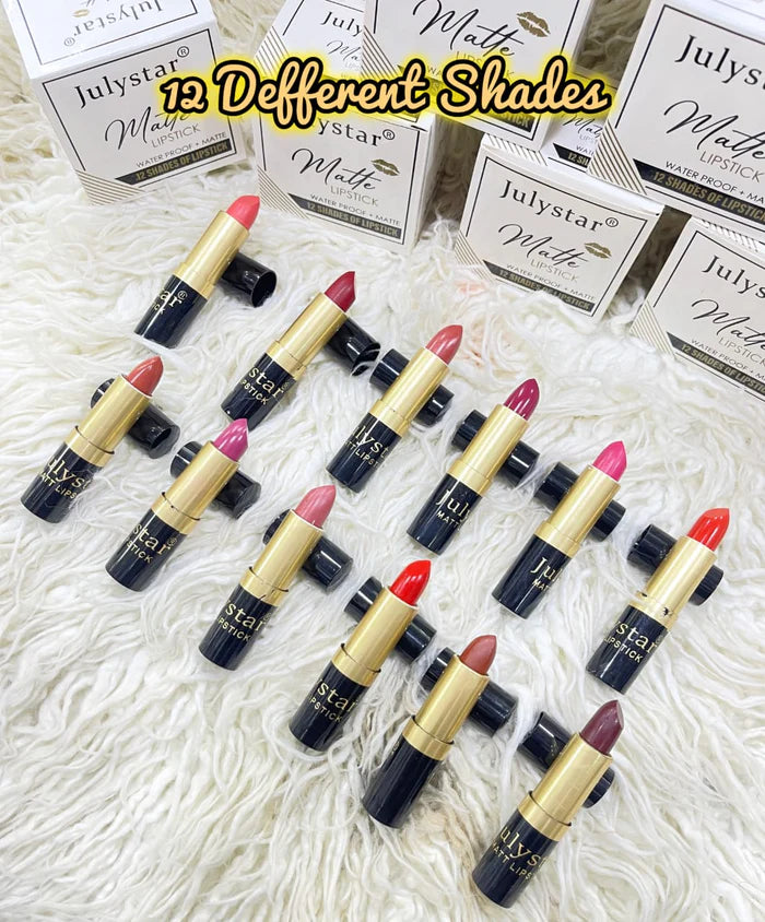julyStar 12pcs Matte Lipstick Box – Bold, Long‑Lasting Shades