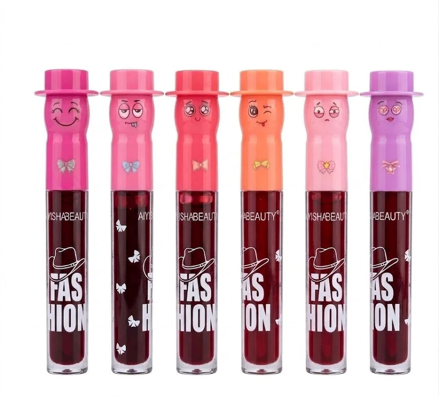 **Aiyisha Beauty Cowboy Character Lip Gloss Set**