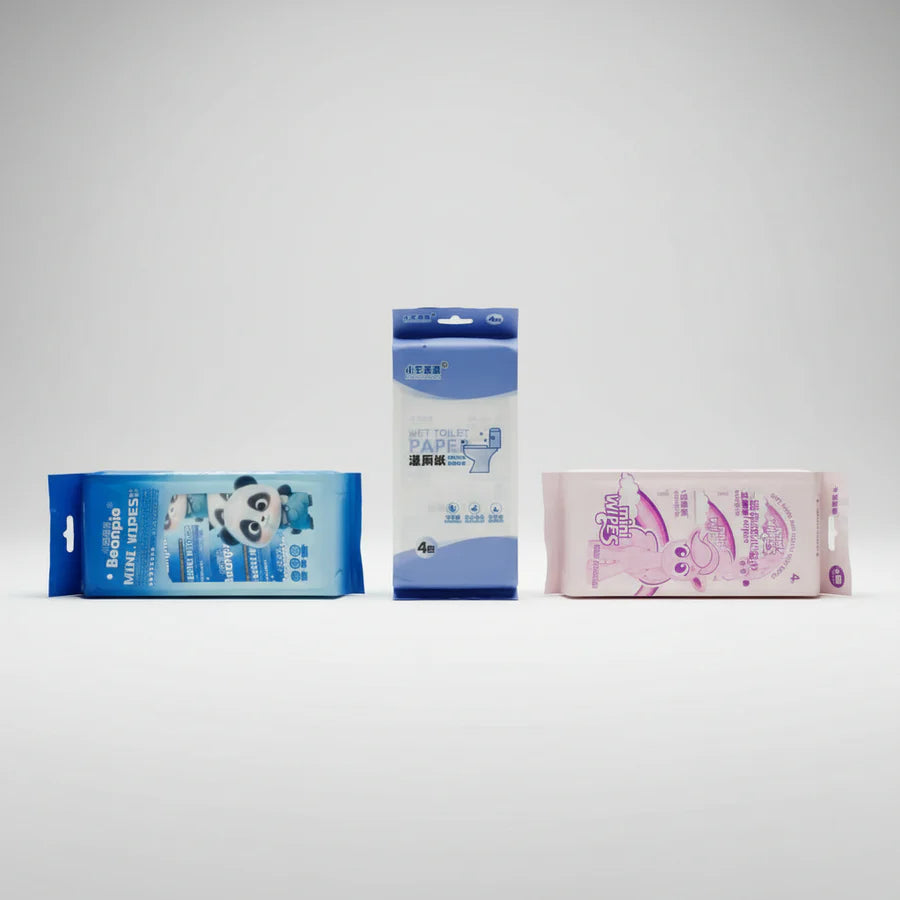 Beanpie 32‑Sheet Mini Wipes Pack | Pocket‑Size Hygiene (Random)