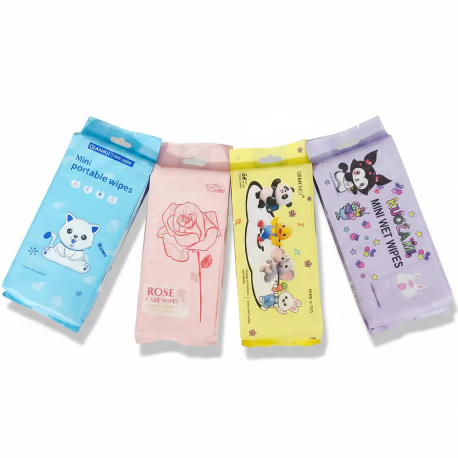 Beanpie 64‑Sheet Mini Wipes Pack | 8 Pocket‑Size Packs