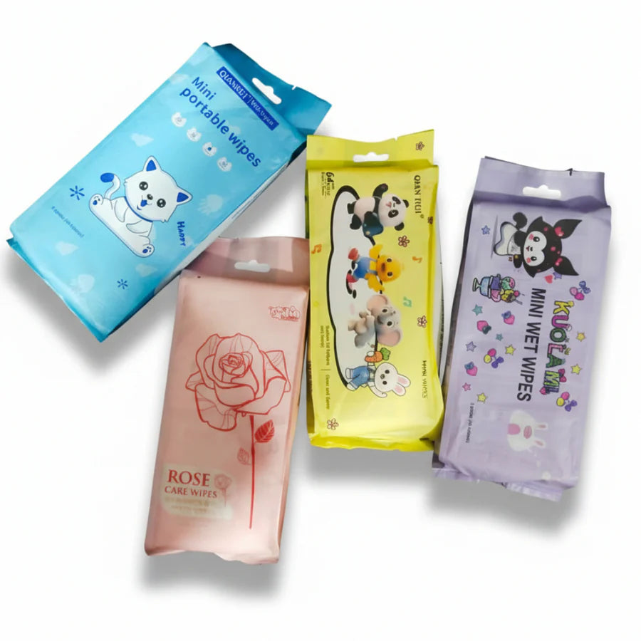 Beanpie 64‑Sheet Mini Wipes Pack | 8 Pocket‑Size Packs