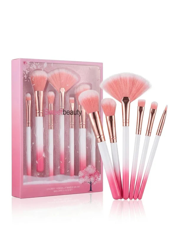 Sweet Beauty 7‑Piece Makeup Brush Set | Everyday Essentials