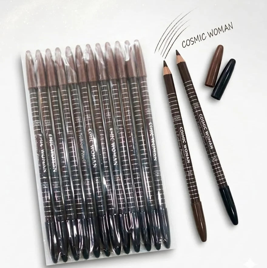 COSMIC WOMAN 2‑in‑1 Eyebrow & Eyeliner Pencils | Define & Enhance Effortlessly