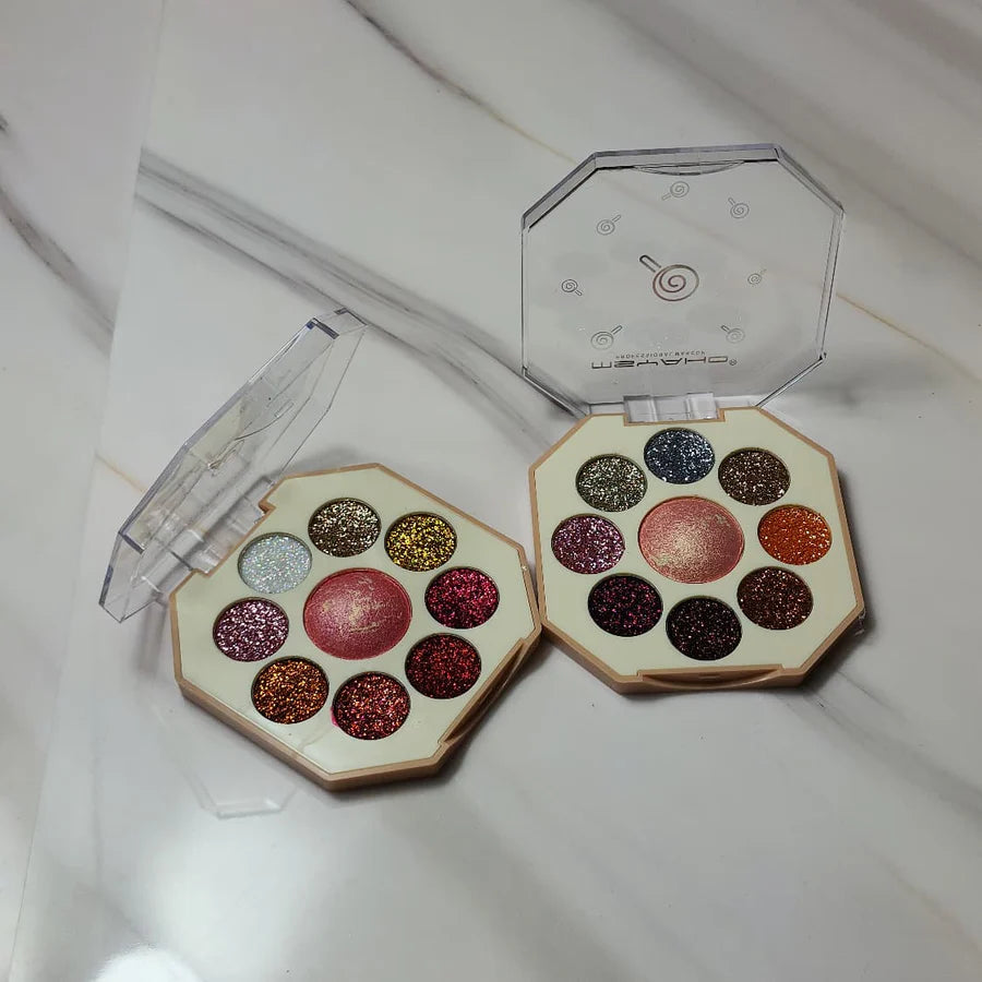 MSYAHO YH353 Glitter Eyeshadow & Blush | Dual Glow Palette