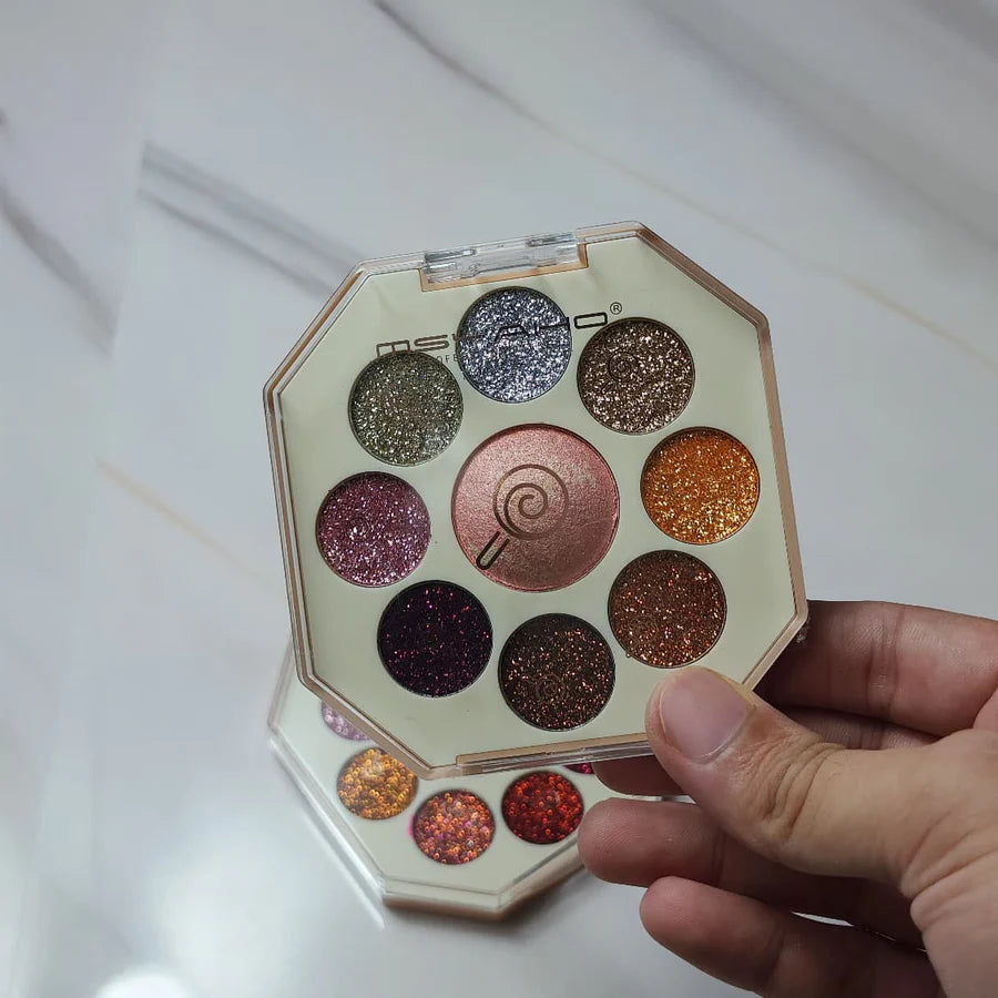 MSYAHO YH353 Glitter Eyeshadow & Blush | Dual Glow Palette