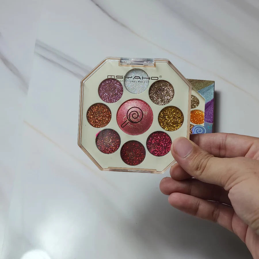 MSYAHO YH353 Glitter Eyeshadow & Blush | Dual Glow Palette