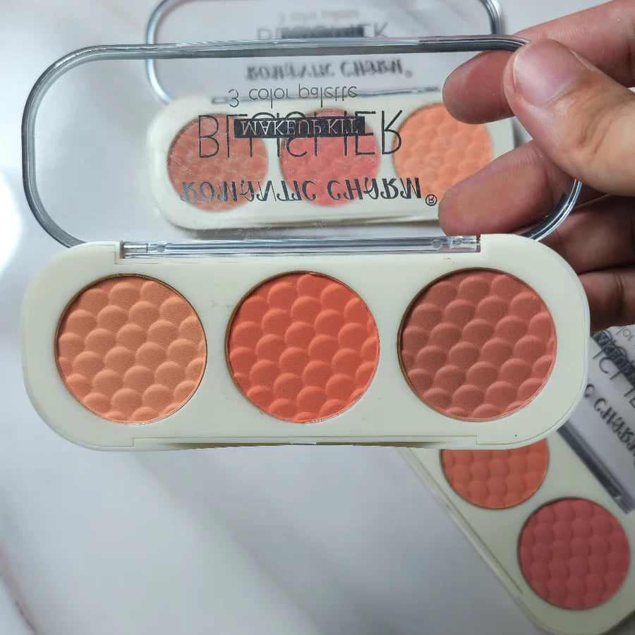 Romantic Charm Blusher Kit | 3‑Color Radiant Palette