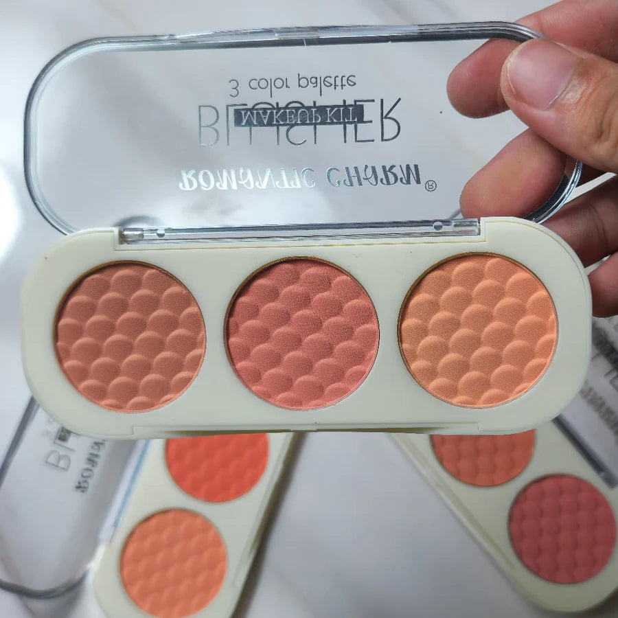 Romantic Charm Blusher Kit | 3‑Color Radiant Palette