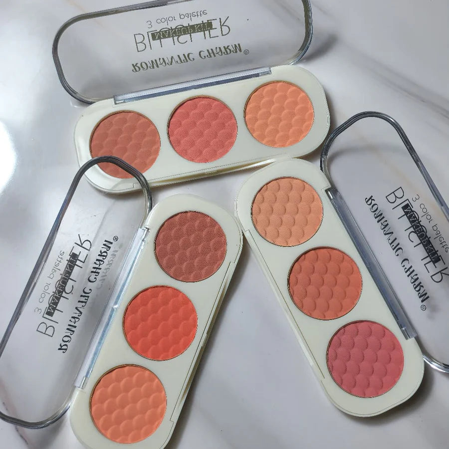 Romantic Charm Blusher Kit | 3‑Color Radiant Palette