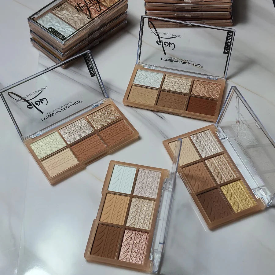 **MSYAHO YH3183 Glow Delicate 6-Shade Makeup Palette**