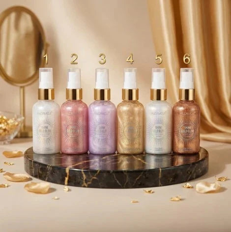 Hudamoji Shine Gold Glow Highlight Spray | Radiant Mist