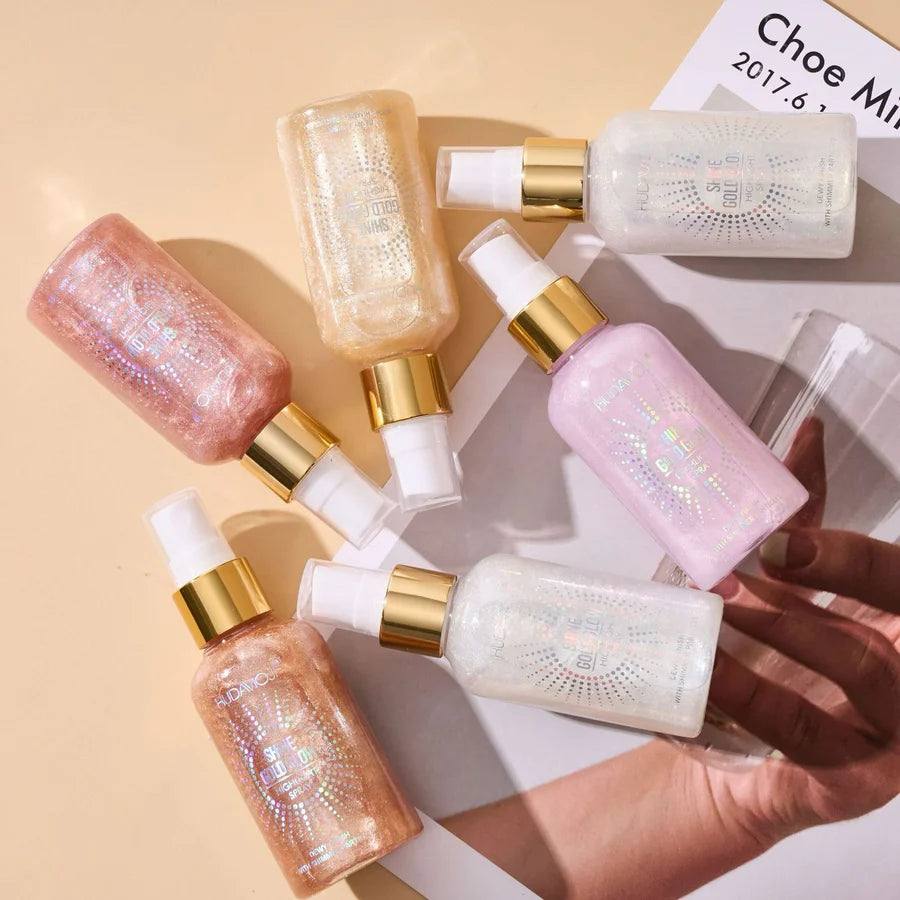 Hudamoji Shine Gold Glow Highlight Spray | Radiant Mist