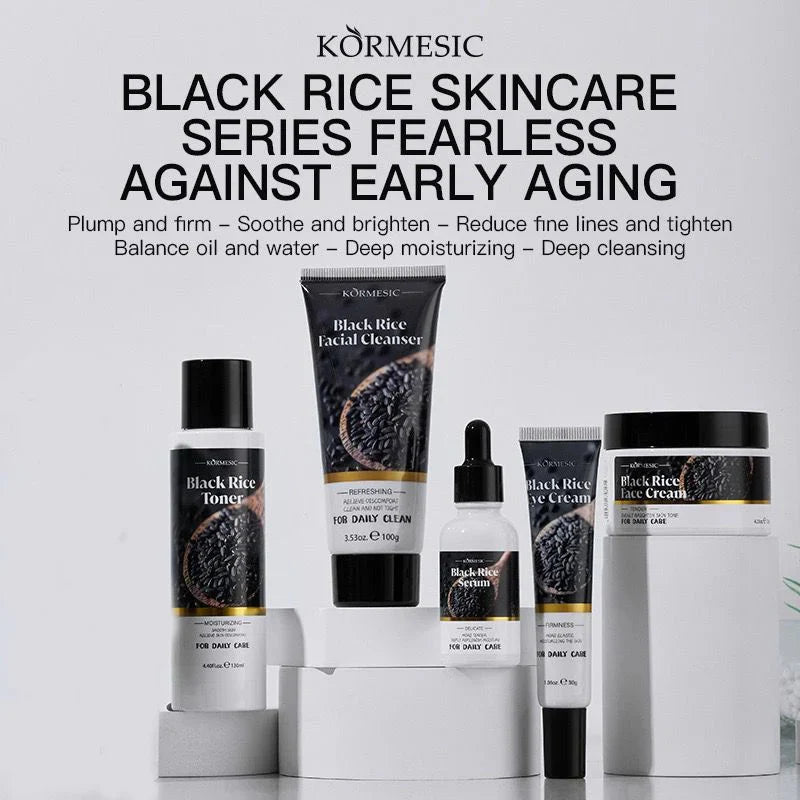 **KORMESIC Black Rice Moisturizing Skincare Set (5PCS)**