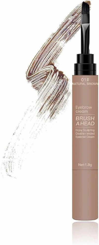 Maliao Double-Ended Eyebrow Cream with Brush 1.8g | Long Lasting