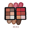 12 Color Powder Blush & Contour Palette | Matte Face Makeup Kit