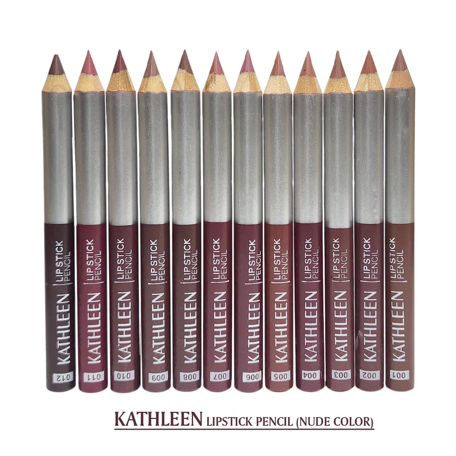 KATHLEEN Pack Of 12 Jumbo Nude And Red Lipstick Pencils
