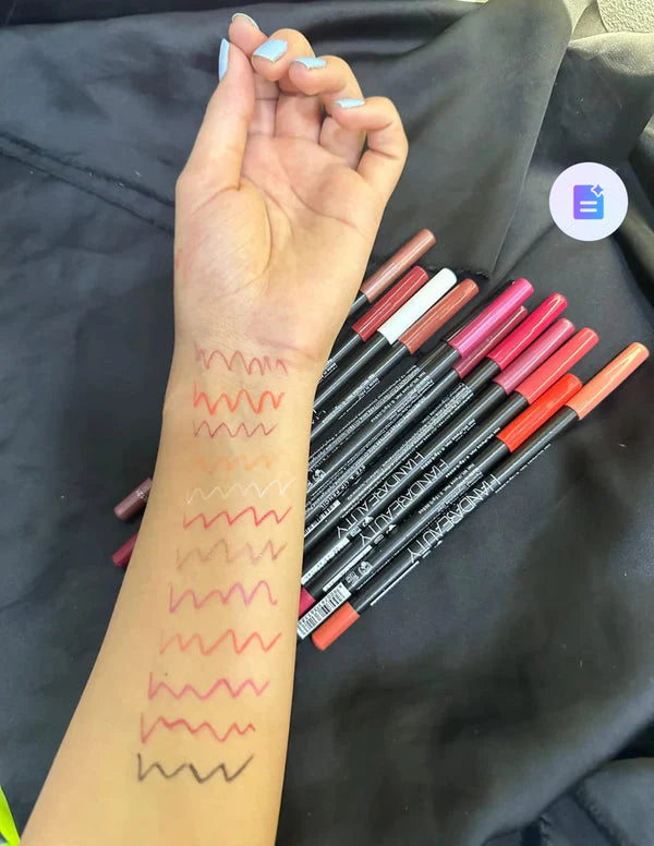 Hudabeauty Lip & Eye Pencil (Pack of 12 Pencils) Beautiful Colors