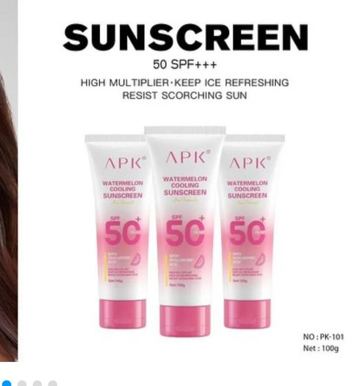 **APK Watermelon Cooling Sunscreen SPF50+**