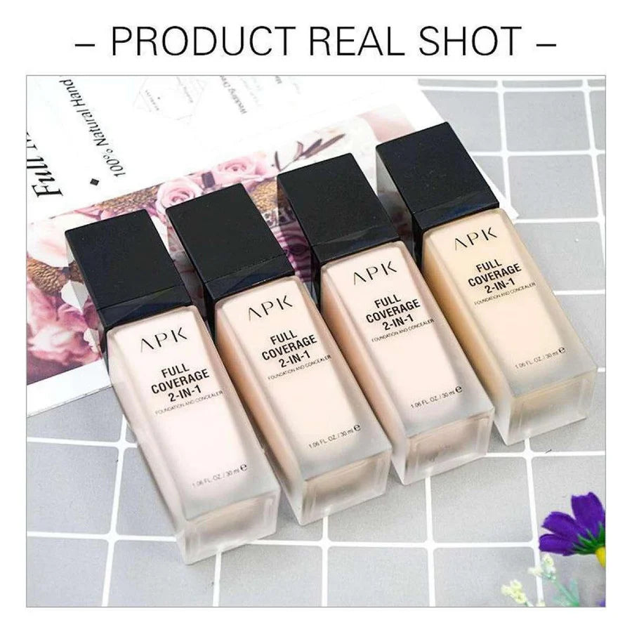 APK Full Coverage 2 in 1 Foundation & Concealer - Flawless, All-Day Coverage |