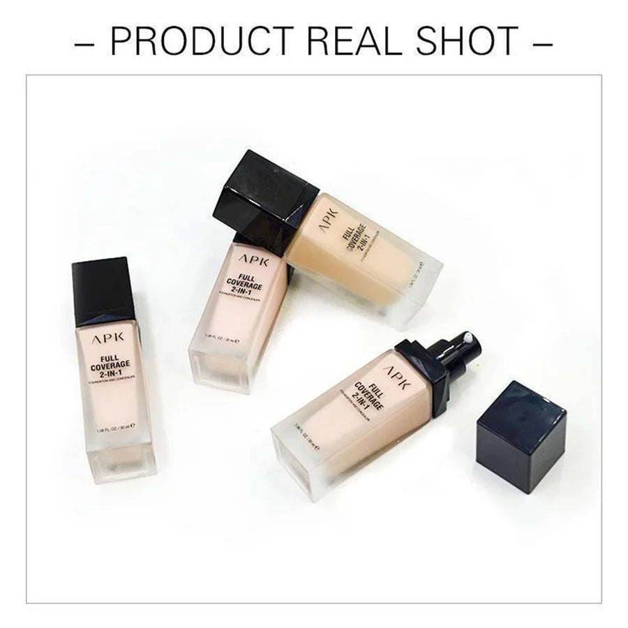APK Full Coverage 2 in 1 Foundation & Concealer - Flawless, All-Day Coverage |