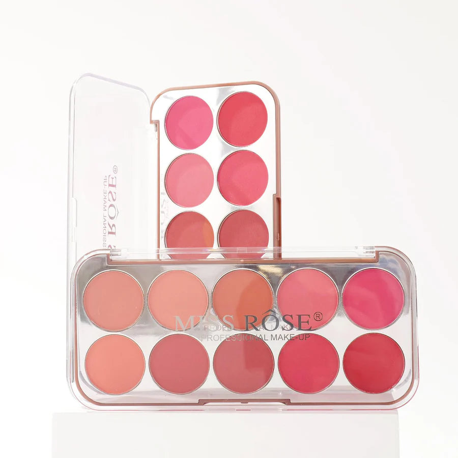 Miss Rose 10 Color Makeup Face Blushers palette