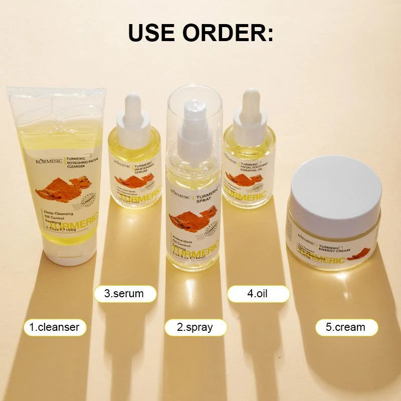 **KORMESIC Turmeric Anti-Aging Skincare Set (5PCS)**